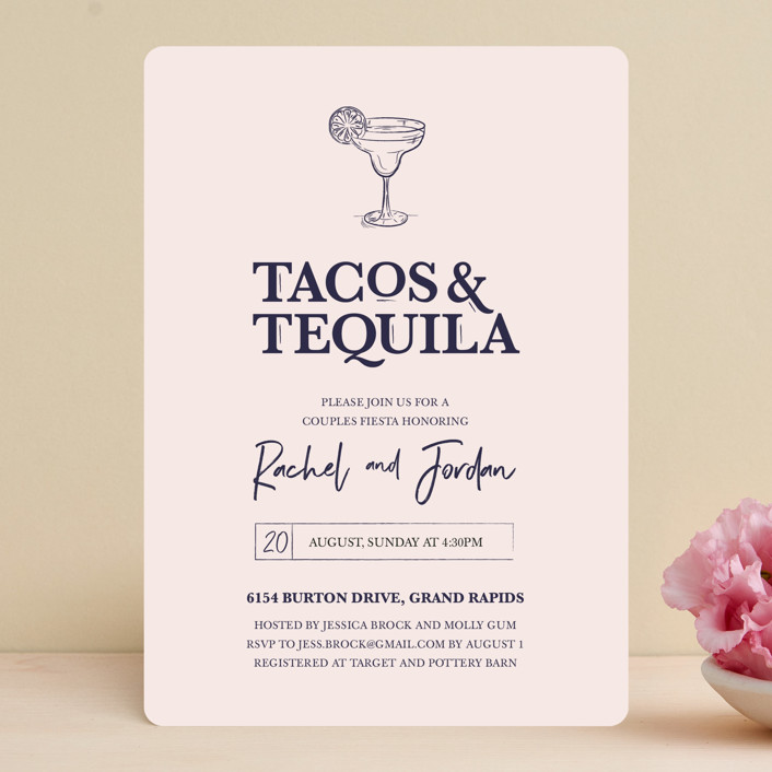 Tacos & Tequila Bridal Shower Invitations by Janelle Kelly Minted