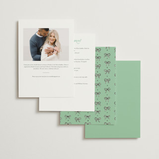 This is a leaf bridal shower invitations with standard by Pixel and Hank called bubbly brunch printing on signature in standard