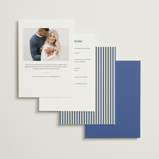 This is a butter bridal shower invitations with standard by Studio Suku called courthouse printing on signature in standard