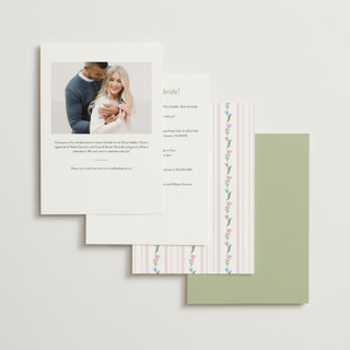 This is a garden bridal shower invitations with standard by Creo Study called folk garden printing on signature in standard