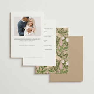 This is a kraft bridal shower invitations with standard by Paper Sun Studio called floral harvest printing on signature in standard