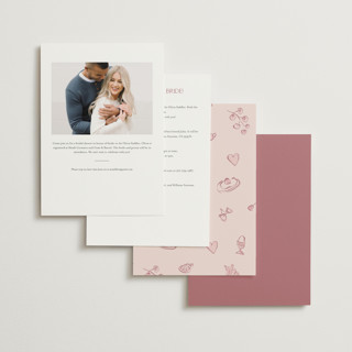 This is a deep rose bridal shower invitations with standard by Pati Cascino called lanna printing on signature in standard