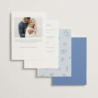 This is a denim bridal shower invitations with standard by Pati Cascino called lanna printing on signature in standard