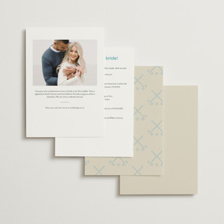 This is a sky bridal shower invitations with standard by Vera Lim called lets croquet printing on signature in standard