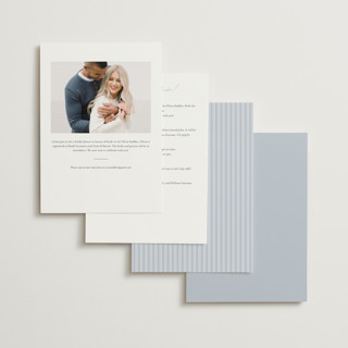 This is a bluebell bridal shower invitations with standard by Kate Ahn called susie printing on signature in standard