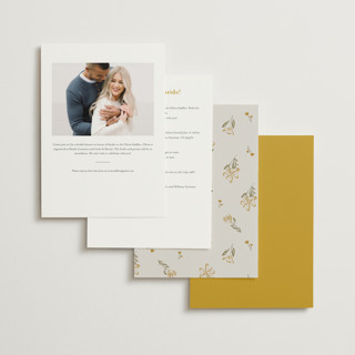 This is a sunshine bridal shower invitations with standard by Maja Cunningham called flora printing on signature in standard