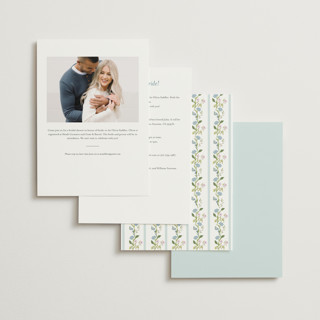 This is a wedgewood bridal shower invitations with standard by Susan Moyal called garden tea printing on signature in standard