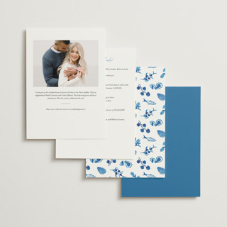 This is a mediterraneo bridal shower invitations with standard by Tamara Hilje called fresh border printing on signature in standard