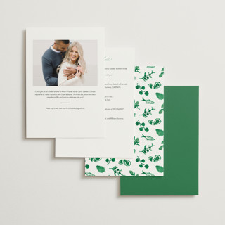 This is a kale bridal shower invitations with standard by Tamara Hilje called fresh border printing on signature in standard
