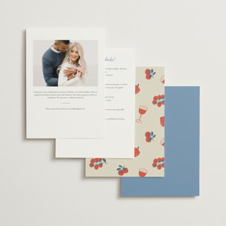 This is a bluebell bridal shower invitations with standard by Kelly Watkins called gingham garden printing on signature in standard