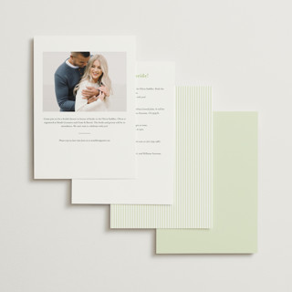 This is a mint bridal shower invitations with standard by Baumbirdy called big bow printing on signature in standard