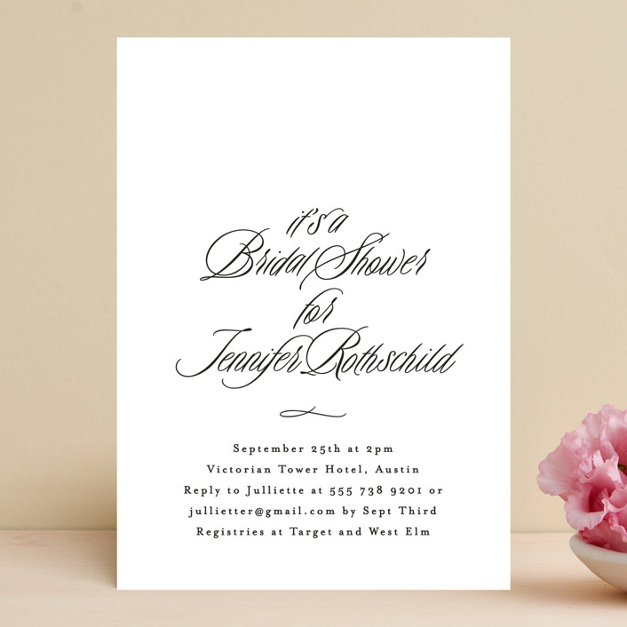 Elegant Bridal Shower Invitations by Phrosne Ras Minted