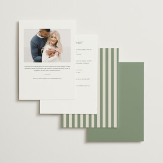 This is a olive bridal shower invitations with standard by Cass Loh called classic bold border printing on signature in standard