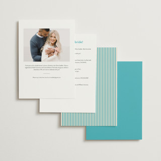 This is a costa bridal shower invitations with standard by Megan Davis called bocce printing on signature in standard