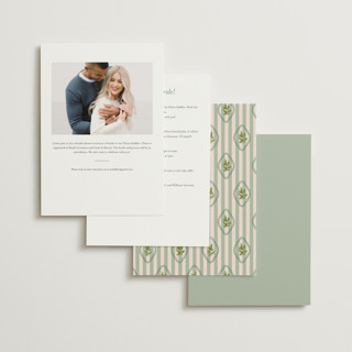 This is a emerald bridal shower invitations with standard by Creo Study called scripted printing on signature in standard