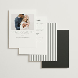 This is a tuxedo bridal shower invitations with standard by Carolyn MacLaren called timeless together printing on signature in standard