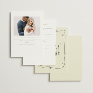 This is a champagne bridal shower invitations with standard by Helena Vitto called vintage lovers printing on signature in standard