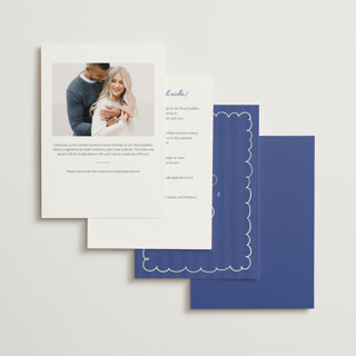 This is a disco blue bridal shower invitations with standard by Zove Ahhh called party on! printing on signature in standard