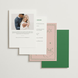 This is a avocado bridal shower invitations with standard by Helena Vitto called crazy little thing called love printing on signature in standard
