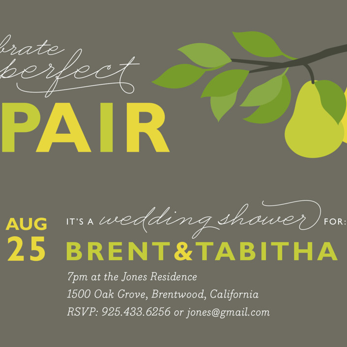 Perfect Pair Bridal Shower Invitations by Jill Means | Minted