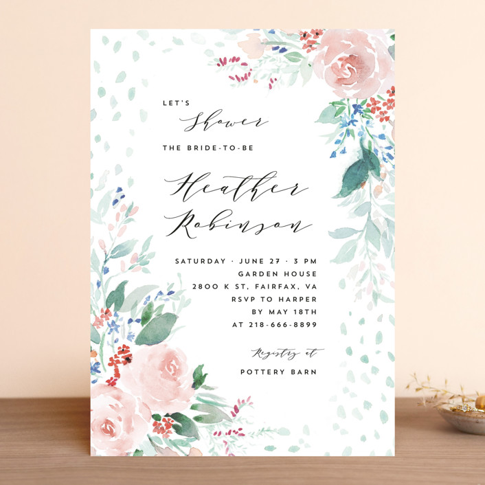 Wild and Beautiful Bridal Shower Invitations by Qing Ji Minted