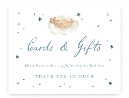 This is a moonlight baby shower decorations with standard by Sarah Knight called twinkle twinkle little star printing on doublethick in 8x10