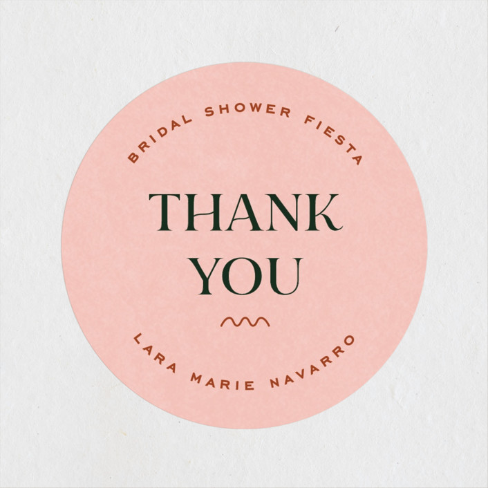 "desert fiesta" - Bohemian Bridal Shower Favor Stickers in Sunset by Jennifer Lew.