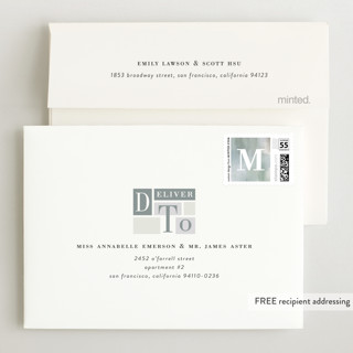 This is a powder wedding thank you cards with standard by Simona Camp called filled with love printing on signature in standard