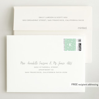 This is a snow wedding thank you cards with standard by Olivia Raufman called outnumbered printing on signature in standard