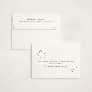 This is a snow baby thank you cards with foil pressed by Iveta Angelova called cute stars printing on strathmore in standard