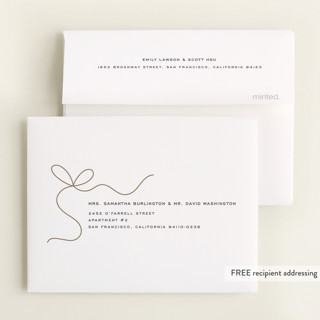 This is a sugar baby thank you cards with foil pressed by Yuliya Evseeva called little bow printing on strathmore in standard