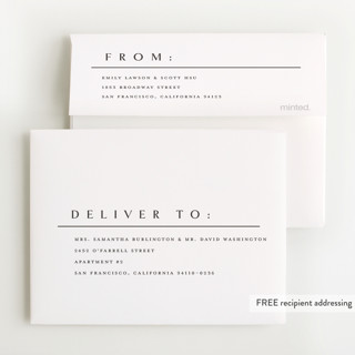 This is a snowfall baby thank you cards with foil pressed by Melanie Kosuge called minimalist printing on strathmore in standard
