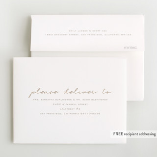 This is a powder baby thank you cards with foil pressed by Creo Study called border script printing on strathmore in standard