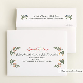 This is a forest baby thank you cards with foil pressed by Elly called wildflowers printing on strathmore in standard