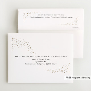 This is a ivory baby thank you cards with foil pressed by Amy Payne called disney's cinderella carriage printing on strathmore in standard