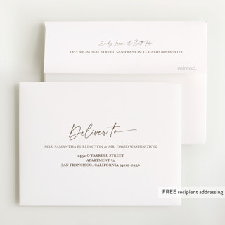 This is a almond baby thank you cards with foil pressed by Deynaaz Daraei called dahlia printing on strathmore in standard