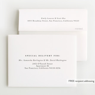 This is a cotton baby thank you cards with foil pressed by Stacy Maalouf called oval announcement printing on strathmore in standard