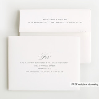 This is a cement baby thank you cards with foil pressed by Megan Davis called scholarly charm printing on strathmore in standard