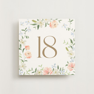 This is a peach table numbers by Everett Paper Goods called garden view peach (set of 20) in standard
