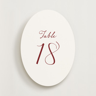 This is a burgundy table numbers by Cass Loh called handwritten burgundy (set of 20) in standard