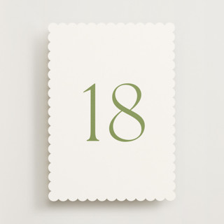 This is a moss table numbers by Megan Davis called perriand moss (set of 20) in standard