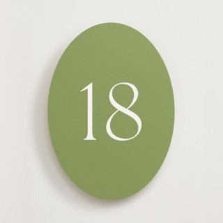 This is a moss table numbers by Megan Davis called perriand moss (set of 20) in standard