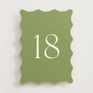 This is a moss table numbers by Megan Davis called perriand moss (set of 20) in standard