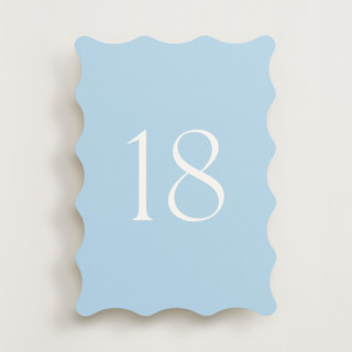 This is a sky table numbers by Megan Davis called perriand sky (set of 20) in standard