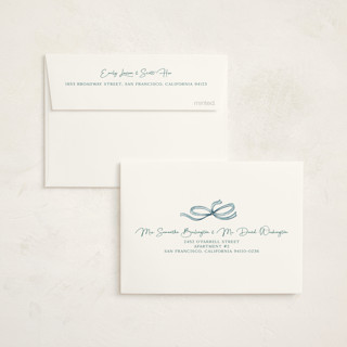 This is a mint baby thank you cards with standard by Paper Sun Studio called tied together printing on strathmore in standard