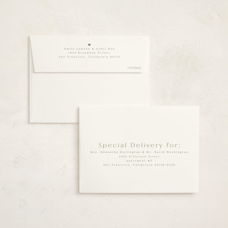 This is a sage baby thank you cards with standard by Hudson meet Rose called welcome home printing on strathmore in standard