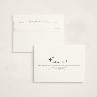This is a forest baby thank you cards with standard by Kristen Knechtel called big type printing on strathmore in standard