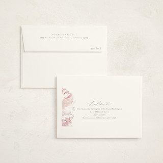 This is a peony baby thank you cards with standard by Kristie Kern called sunwashed printing on strathmore in standard