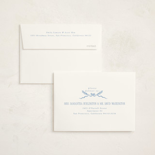 This is a sky baby thank you cards with standard by Corinne Malesic called crest printing on strathmore in standard