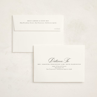 This is a noir baby thank you cards with standard by Ashlee Townsend called enchanted love printing on strathmore in standard